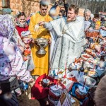 Освящение куличей, Пасха, храм царя страстотерпца Николая в Аннино